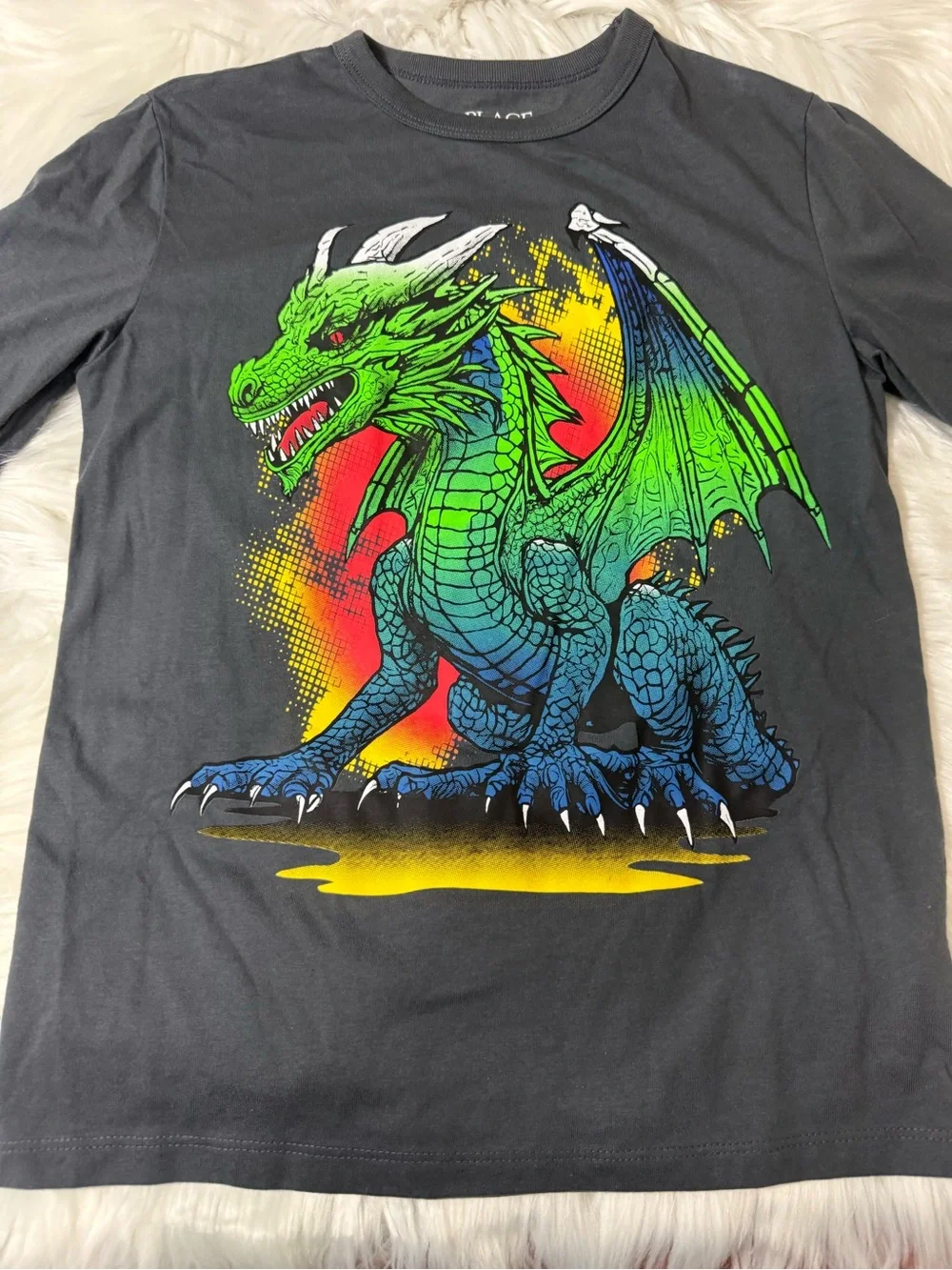 The Children’s Place Graphic Long Sleeve Shirt - Boys Size M (7/8)